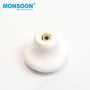 Poignée de porte en céramique classique à un seul trou, poignée ronde pour armoire de cuisine, boutons en porcelaine pour tiroirs. - Product Image 3