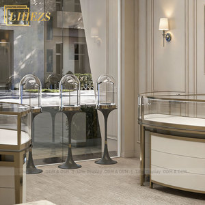 <span class=keywords><strong>Vitrine</strong></span> ronde pour bijoux, comptoir <span class=keywords><strong>d</strong></span>'exposition incurvé, mobilier de magasin, design <span class=keywords><strong>d</strong></span>'intérieur, solutions de mise en valeur commerciale - Product Image 4