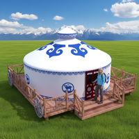 Yurt mongol en toile quatre saisons à quatre couches, type tube, étanche, >3000mm, installation facile, 9-30m FZJ FZ-Z718