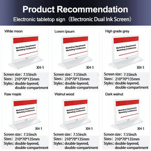 3 buah tag tampilan harga Digital kayu dengan 2 granule nomor yang dapat disesuaikan & 10 label di dalam kartu nama untuk sistem pertemuan - Product Image 3