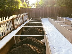 Jardinera Elevada Cuadrada <span class=keywords><strong>para</strong></span> Huertos Domésticos, <span class=keywords><strong>Tela</strong></span> <span class=keywords><strong>de</strong></span> Fieltro Recubierta <span class=keywords><strong>de</strong></span> PE, Maceta Ecológica <span class=keywords><strong>para</strong></span> Cultivo en Suelo - Product Image 3