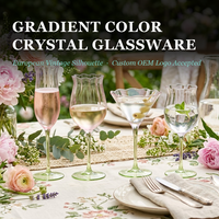 Verre à vin rouge en cristal, verre à champagne, coupe européenne vintage médiévale, gobelet rétro, tasse à fleurs dégradée