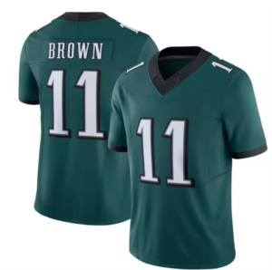 Nouveautés pour hommes 2025 # 1Hurts # 11Brown # 6Smith # 62 Kelce # 12 Cunningham Stitched American Football Game Limited Jersey Top Quality - Product Image 4