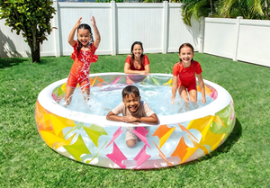 Piscina Inflable Infantil Colorida de PVC, Piscina de Verano para Niños, MAKE WAVES, 3mm de Grosor, Plegable - Product Image 3