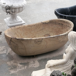 Günstige freistehende Outdoor Granit Massiv marmor Badewanne Naturstein Badewanne Zum Verkauf - Product Image 3