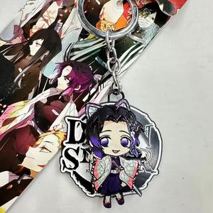 Llavero giratorio con Kamado Tanjirou, Nezuko, Agatsuma <span class=keywords><strong>Zenitsu</strong></span> y Kocho <span class=keywords><strong>Shinobu</strong></span>, un colgante de mochila estilo dibujos animados - Product Image 6