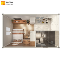 Maison préfabriquée à montage rapide, maison mobile moderne de luxe, petite villa modulaire pour le glamping