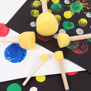 Trẻ Em Tự Làm Của Nhãn Hiệu Sơn Vòng Hình Dạng Ngón Tay Sơn EVA Bọt Tay Vàng Miếng Bọt Biển Stamper Bàn Chải Nguồn Cung Cấp Nghệ Thuật - Product Image 4