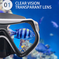 Anlorr 1053 Lunettes de natation transparentes pour adultes, masque de plongée, lunettes de plongée, Espejo De Buceo