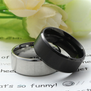 Titanium Steel <b>Ring</b> Black Unisex Fashion Jewelry Gift Simple Design 23017 - Product Image 3