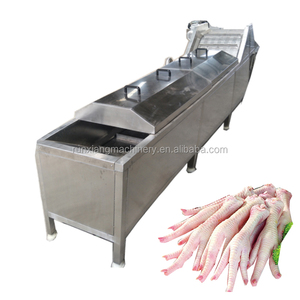 Machine à retirer la peau jaune des pattes de poulet de grande capacité, ligne de production continue pour le traitement des pattes de poulet - Product Image 1