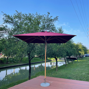 Paraguas cuadrado redondo blanco de gran tamaño para <span class=keywords><strong>patio</strong></span>, sombrilla para el sol con poste central, sombrilla para <span class=keywords><strong>patio</strong></span> al aire libre, - Product Image 1