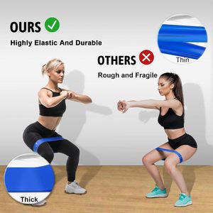 Set di Fasce Elastiche per Esercizi con 5 Livelli di Resistenza, Fasce Multicolore per Allenamento Indoor <span class=keywords><strong>e</strong></span> Outdoor, per il Rafforzamento delle Gambe - Product Image 5