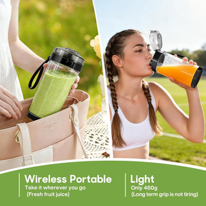 Mixeur portable multifonctionnel rechargeable par USB à 6 lames pour smoothies et jus de fruits, modèle 2026, idéal pour les voyages - Product Image 3