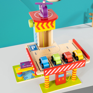 Garages <span class=keywords><strong>en</strong></span> <span class=keywords><strong>bois</strong></span> pour voitures de jouets pour enfants, <span class=keywords><strong>garage</strong></span> <span class=keywords><strong>en</strong></span> <span class=keywords><strong>bois</strong></span> de dessin animé, parking, jeux de simulation pour enfants, garçons et filles - Product Image 2