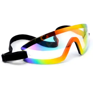 EN166 ansi z87.1 hızlı ayar kafa bandı renkli ayna güvenlik skydiving gözlük at binme yarış gözlükleri