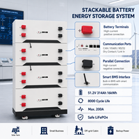Módulo de Batería LiFePO4 Apilable de 51.2V 314Ah 16kWh con Certificación CE para Proyectos Comerciales de Respaldo Solar