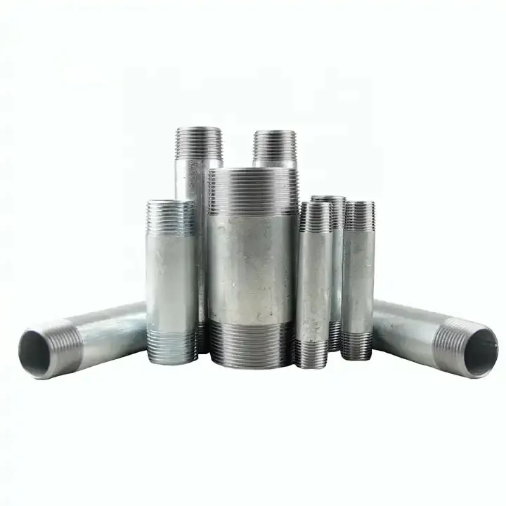 Customized Carbon Steel Gi Thread Galvanized Welding Nipple Steel Pipe Joint Barrel Nipple For Pipe Fittings