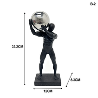 Sculptures Art Déco Modernes Figurines Sportif de Gymnastique Simple Statue d'Hercule en Résine pour Décoration de Salon et Meuble à Vins