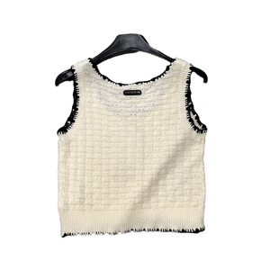 Robe débardeur côtelée pour femme avec bordure festonnée contrastante, sans manches, coupe ajustée, décontractée, mini-robe d'été - Product Image 3