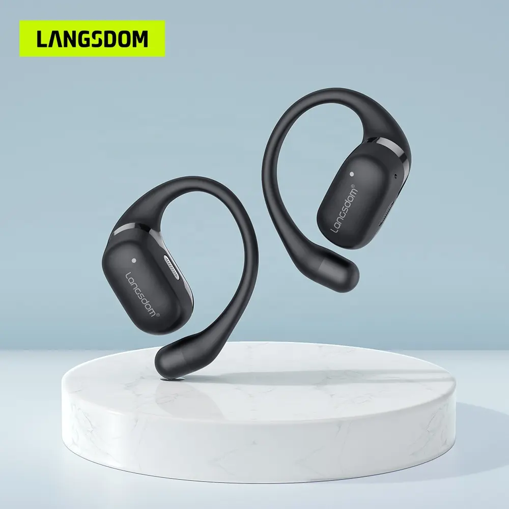 Desain baru tahan air IPX5 olahraga kait telinga TWS nirkabel Bluetooth earbud bebas genggam audionos In-Ear Earphone Headphone olahraga