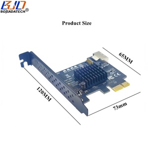 Mini SAS SFF-8087 kết nối để PCI-E <span class=keywords><strong>1x</strong></span> <span class=keywords><strong>PCIe</strong></span> X1 adapter thẻ điều khiển + 4 <span class=keywords><strong>SATA</strong></span> 3.0 cáp dữ liệu 70cm cho Ổ đĩa cứng - Product Image 2