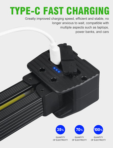 <span class=keywords><strong>Portable</strong></span> USB Rechargeable 180 Degrés Pliant Magnétique LED Gym Lampe Travail Lumière Crochet Suspendu pour Atelier Posant Urgence - Product Image 5