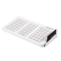 Teclado POS programable de 66 teclas de Venta caliente con lector de tarjetas magnéticas integrado y bloqueo electrónico para sistema POS
