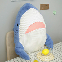 Coussin de sommeil en peluche requin tendance et mignon, rembourrage en coton PP, poupée en peluche à câliner, cadeau unisexe en polyester super doux