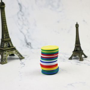 Fichas de Juego de Plástico PS Redondas de 38 mm, de Colores, sin Denominación, para Casinos y Juegos de Fiesta - Product Image 3