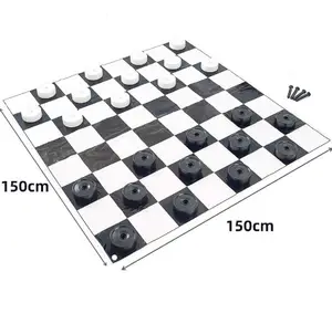 2022ホット販売チェスとチェッカーゲームセット子供用マット屋外チェスマット