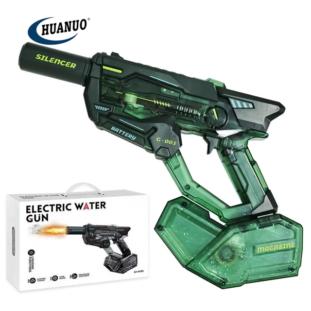 Electric Water Guns Kids Squirt Guns for Adults Long Range Automatic Watergun With Spitfire Light-up Toys Outdoor Summer Toys