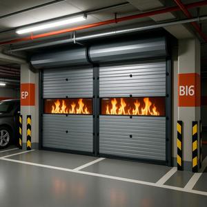 Thép bền chống cháy tự động công nghiệp cửa Con lăn màn trập thiết kế cho kho an ninh kiểm soát khói nhập - Product Image 1