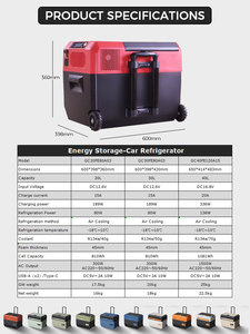 Taşınabilir 20L araba pil buzdolabı dondurucu DC 12V 810Wh açık güneş ev kullanımı için 300W enerji depolama güç istasyonu - Product Image 6