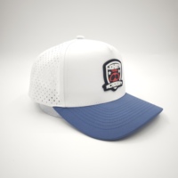 Gorra de Béisbol Deportiva de Golf Ajustable con Visera Plana Perforada, Diseño de Leopardo/Puntos, Colores Personalizados, Logotipo Cortado con Láser, Diseño Perforado, Unisex