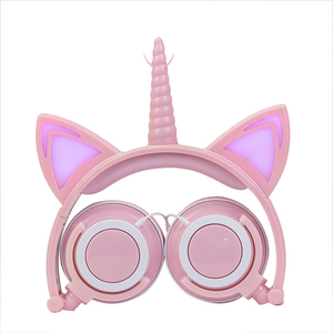 Precio de fabricación de oreja de gato genial <span class=keywords><strong>Kitty</strong></span> unicornio chicas encantadoras <span class=keywords><strong>auriculares</strong></span> - Product Image 4