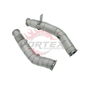 Tubería de Escape Turbo de Acero Inoxidable con Aislamiento Térmico Vortex, Pulido Espejo, para Mercedes Benz C43 M276, Mejora de Rendimiento, Instalación con Pernos - Product Image 2