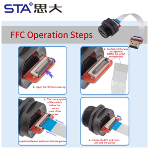 E13 HD Màn Hình Video Không Thấm Nước IP67 Bảng Điều Chỉnh Gắn Ổ Cắm 4K 60Hz Hàng Không Cắm Độ Nét Cao Đa Phương Tiện Giao Diện Kết Nối - Product Image 3