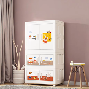 Moderni armadi pieghevoli in plastica a tre strati a buon mercato mobili per <span class=keywords><strong>camera</strong></span> da letto ad angolo per uso domestico per <span class=keywords><strong>camera</strong></span> da letto e soggiorno - Product Image 1