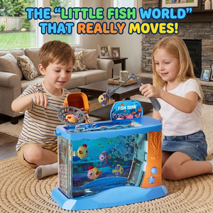 Ensemble de <span class=keywords><strong>jeu</strong></span> d'aquarium électrique avec 6 poissons, canne à pêche magnétique et épuisette, <span class=keywords><strong>jeu</strong></span> interactif pour enfants, <span class=keywords><strong>jeu</strong></span> éducatif d'imitation - Product Image 2