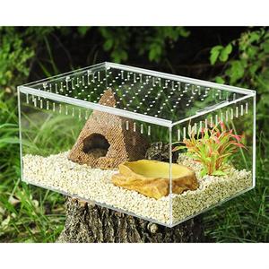 Boîte d'alimentation pour animaux de compagnie, boîtier en plexiglas personnalisé, Cage de <span class=keywords><strong>Reptile</strong></span> de Terrarium en acrylique - Product Image 1