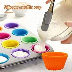 Cake Molds Basics Reusable <b>Silicone</b> Baking Cups, Muffin Liners Cake <b>Tools</b> BPA Free Silicon Mold - Product Image 4