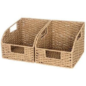 Haddeleme kıyafet sepeti kalınlaşmış büyük çamaşır Handwoven Bakset Rattan sepetleri toptan ahşap ekmek kutusu için mutfak tezgahı - Product Image 1