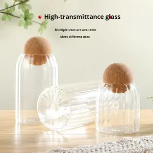 Tappo in sughero di vetro profumato barattolo di candela Design moderno sostenibile 500ml creativo per la casa profumo senza fumo candela Cup Party - Product Image 4