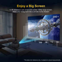 Projecteur X3 Mini intelligent portable avec mise au point électrique, WIFI, vidéo 4K, effet d'éclairage coloré, projecteur de cinéma maison