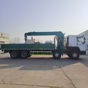 Truk Kargo Berat Sinotruk 40 60 <span class=keywords><strong>Ton</strong></span> HOWO 8x4 10 12 Roda Murah Dengan <span class=keywords><strong>Crane</strong></span> Boom 20t Dijual - Product Image 5