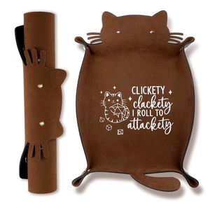 <span class=keywords><strong>Plateau</strong></span> à dés en cuir en forme <span class=keywords><strong>de</strong></span> chat, organiseur <span class=keywords><strong>de</strong></span> bureau, <span class=keywords><strong>plateau</strong></span> roulant, jeux <span class=keywords><strong>de</strong></span> rôle Dungeons & Dragons, rangement pour bijoux, clés, organiseurs <span class=keywords><strong>de</strong></span> bureau - Product Image 3