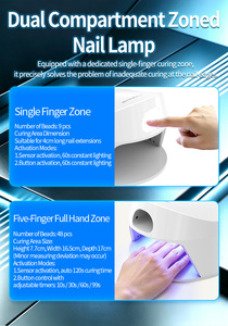 Lámpara Profesional <span class=keywords><strong>para</strong></span> <span class=keywords><strong>Uñas</strong></span>, Doble Zona UV LED, 57 Perlas, Sensor Automático, Pantalla LCD, Equipos <span class=keywords><strong>para</strong></span> <span class=keywords><strong>Uñas</strong></span>, Venta al <span class=keywords><strong>por</strong></span> <span class=keywords><strong>Mayor</strong></span>, Suministro Directo de Fábrica - Product Image 2
