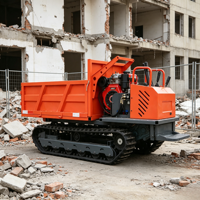 Kompakter Dieselmotor Handgeführter Mini-Raupendumper 2 Tonnen Starke Traktion mit Pumpenlager Hoher Lastmoment für Steinentransport