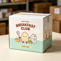Boîte personnalisée haut de gamme imprimée offset pour céréales croustillantes, livraison express 72h, carton ondulé biodégradable, 30 portions